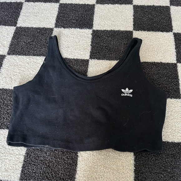 Adidas black crop tank top - Picture 2 of 3